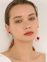 Bông Tai Tòn Teng Ngọc Trai Hoa Đá Dạng Móc