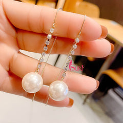 Bông Tai Tòn Teng Tua Rua Vàng Thiết Kế Dáng Dài Độc Đáo