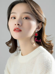 Bông Tai Tòn Teng Khoen 2 Hình Tròn Màu Viền Xoắn Ốc