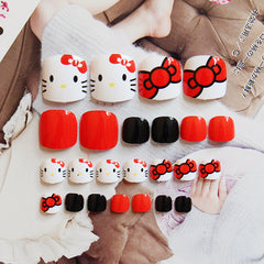 Móng chân giả Hello kitty