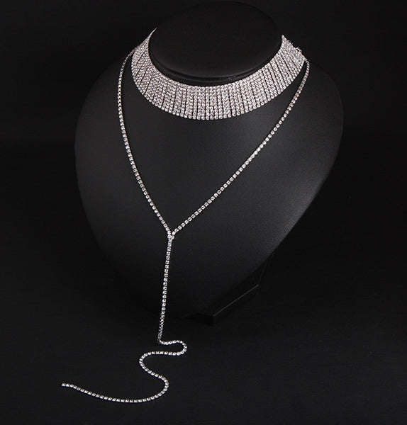 Vòng cổ choker đá kép