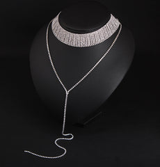 Vòng cổ choker đá kép