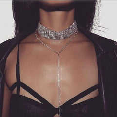 Vòng cổ choker đá kép