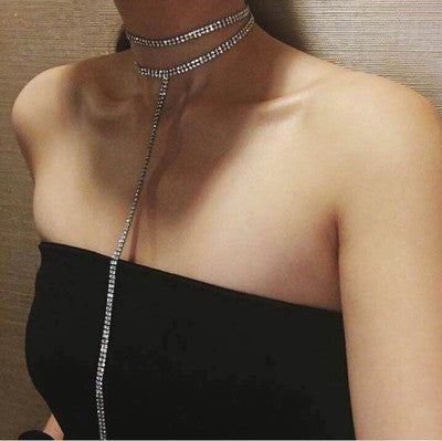 Vòng cổ đá đôi đơn giản