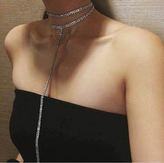 Vòng cổ đá đôi đơn giản