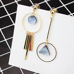 Bông Tai Tòn Teng Khoen Tròn Đính Xà Cừ