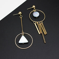 Bông Tai Tòn Teng Khoen Tròn Đính Xà Cừ