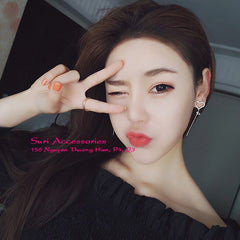 Bông tai tòn teng trái tim xinh xắn