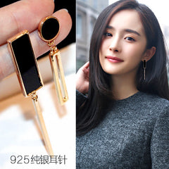 Bông Tai Hình Chữ Nhật Bất Đối Xứng