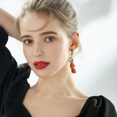 Bông Tai Tòn Teng Hình Thoi Phong Cách Cổ Điển