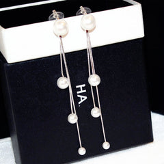 Bông tai ngọc trai dáng rơi sang chảnh