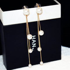 Bông tai ngọc trai dáng rơi sang chảnh