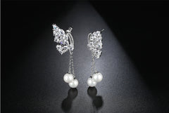 Bông Tai Tòn Teng ngọc Trai Cánh Bướm