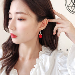 Bông Tai Tòn Teng Ngọc Trai Dạng Móc Đính Đá