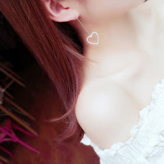 Bông Tai Tòn Teng Trái Tim Đính Đá