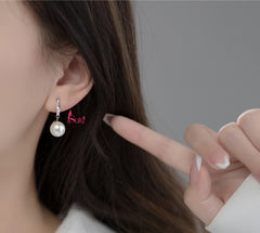 Bông Tai Khoen Sát Tai Đính Ngọc Trai