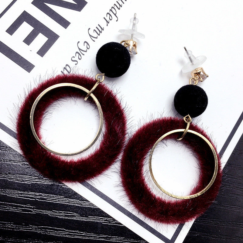 Bông Tai Tòn Teng Khoen Lông Đỏ Đô