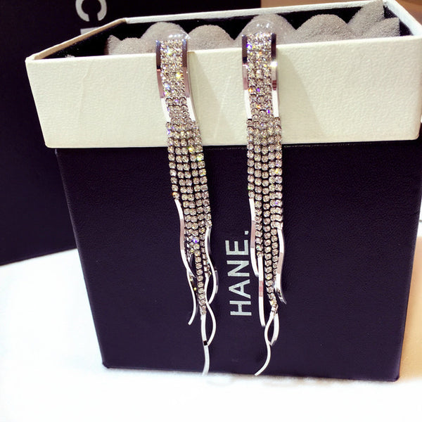 Bông Tai Tòn Teng Đính Đá Gợn Sóng