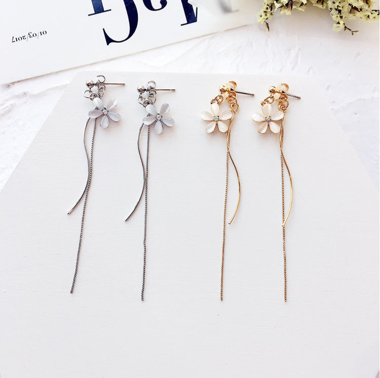 Bông Tai Tòn Teng Hoa Pink Nữ Tính