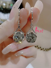Bông Tai Khoen Tòn Teng 1 Hạt Trai Phối Đá 2 Mặt