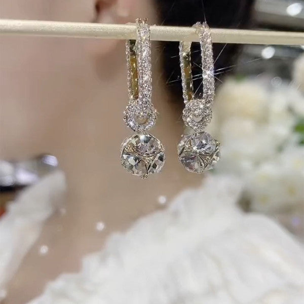 Bông Tai Tòn Teng Khoen Vuông Đính 1 Hạt Đá 2 Kiểu