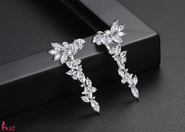 Bông Tai Tòn Teng Đá Trắng 2 Kiểu