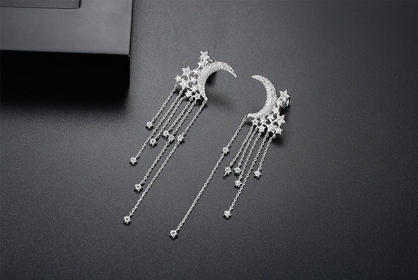 Bông Tai Trăng Sao Tua Rua