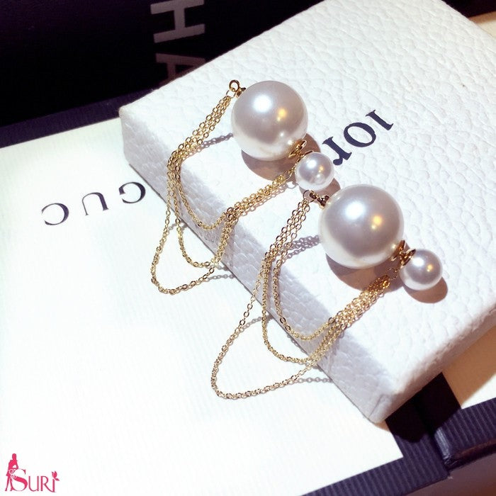 Bông Tai Dior Ngọc Trai Tòn Teng