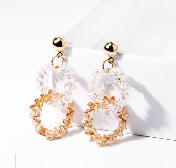 Bông Tai Tòn Teng Đá Màu