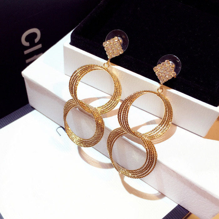 Bông tai khoen kép