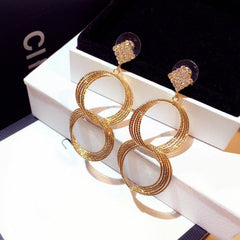 Bông tai khoen kép