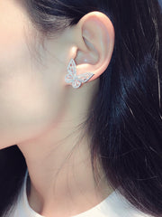 Bông Tai Cánh Bướm Đá Trắng SR1