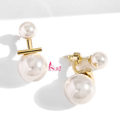 Bông Tai Ngọc Trai Đỏ Nhám Cực Sang Chảnh