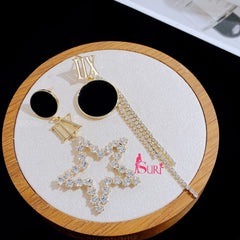 Bông Tai Tòn Teng Bất Đối Xứng Ngôi Sao La Mã Cá Tính