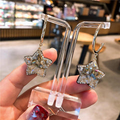 Bông Tai Khoen Ngôi Sao 2 Viền Đá