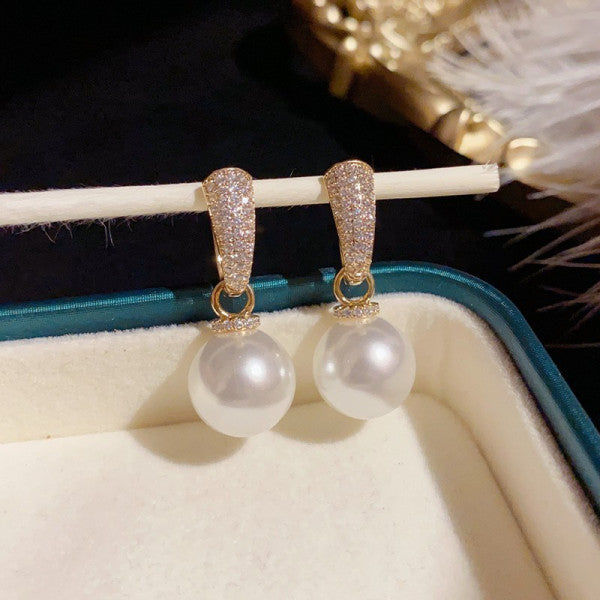 Bông Tai Tòn Teng Khoen Đá Phối 1 Hạt Trai 2 Kiểu