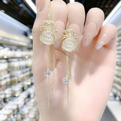 Bông Tai Tòn Teng Khoen Tròn Hình Dáng Túi Tiền May Mắn Siêu Yêu