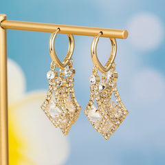 Bông Tai Tòn Teng Khoen Thoi Đá Tua Rua 3 Sợi