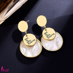 Bông tai tòn teng xà cừ trắng