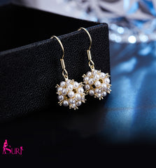 Bông tai ngọc trai đính hạt