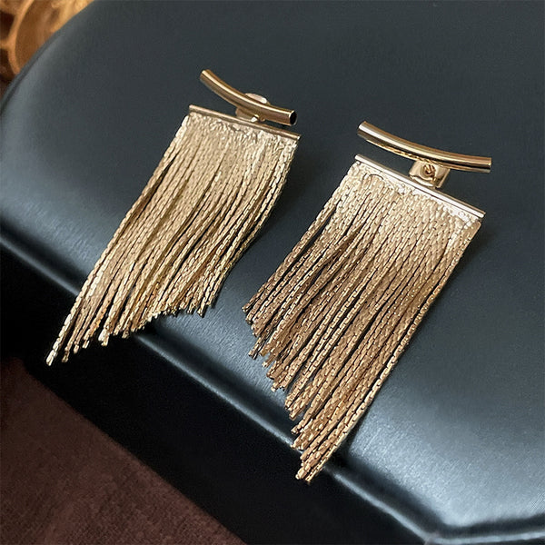 Bông Tai Tòn Teng Vành Tai Phối Tua Rua Vàng 2 Kiểu