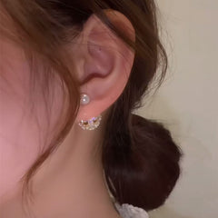 Bông Tai Tòn Teng Ngọc Trai Hoa Đá Xà Cừ 4 Kiểu Lạ Mắt