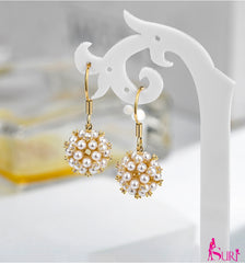 Bông tai ngọc trai đính hạt