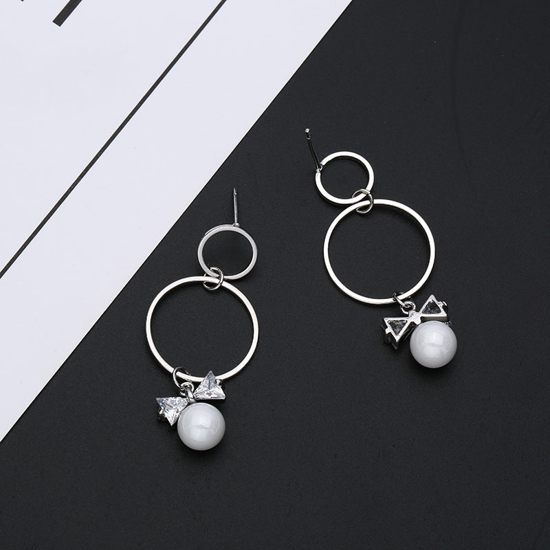 Bông tai khoen phối nơ