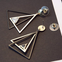 Bông Tai Tòn Teng Tam Giác Đôi