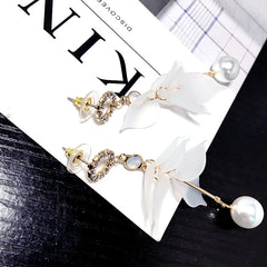 Bông tai tòn ten hoa phối ngọc trai TS3