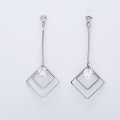 Bông tai tòn teng hình thoi kép