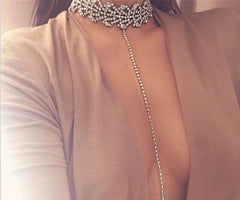 vòng cổ choker đá hoa văn