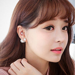 Bông Tai Bạc 925 Ngọc Trai Đính Đá