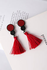 Bông tai tua rua đen cho cô nàng dịu dàng